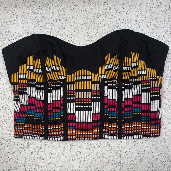 bebe. Multi Color Corset Crop Top. Size Small. 🖤🩷🧡💛💙 - Picture 3 of 15